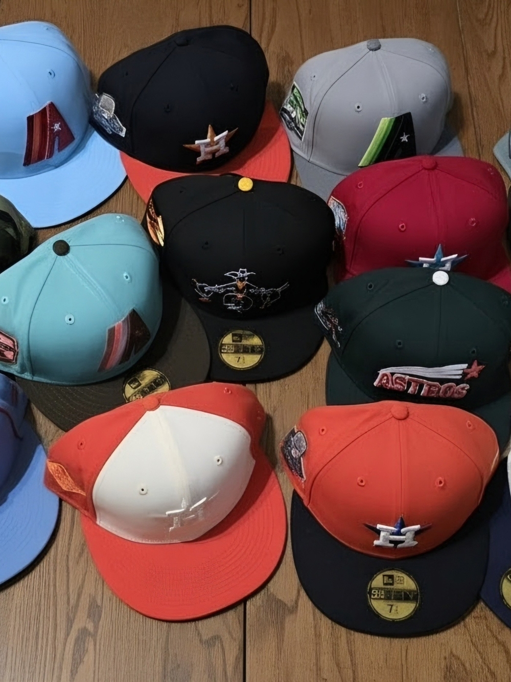 16 New Era Baseball Fitted Hats - Whole Lot For Sale